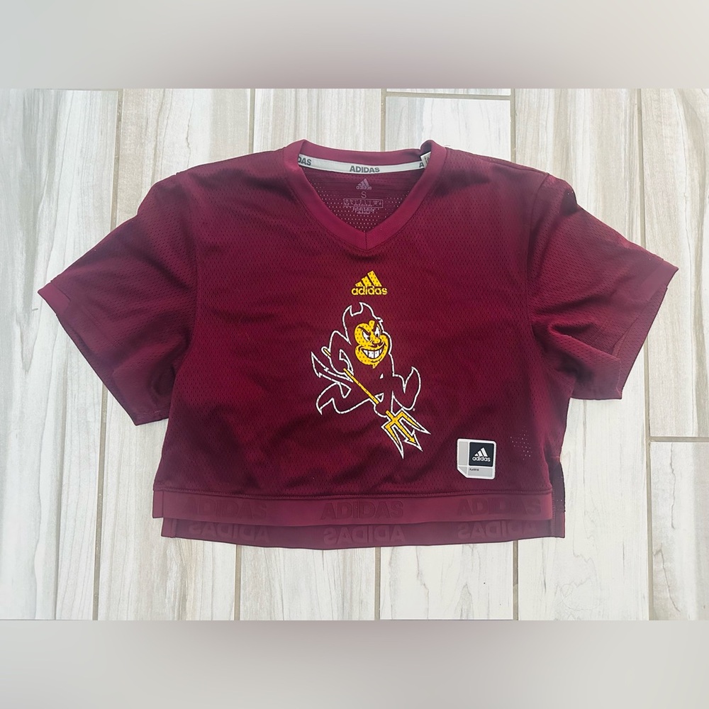 Adidas; Women’s Cropped Arizona State University Jersey, Small